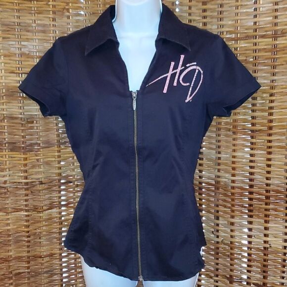 Harley Davidson Pink Bling Shirt S - Picture 1 of 7